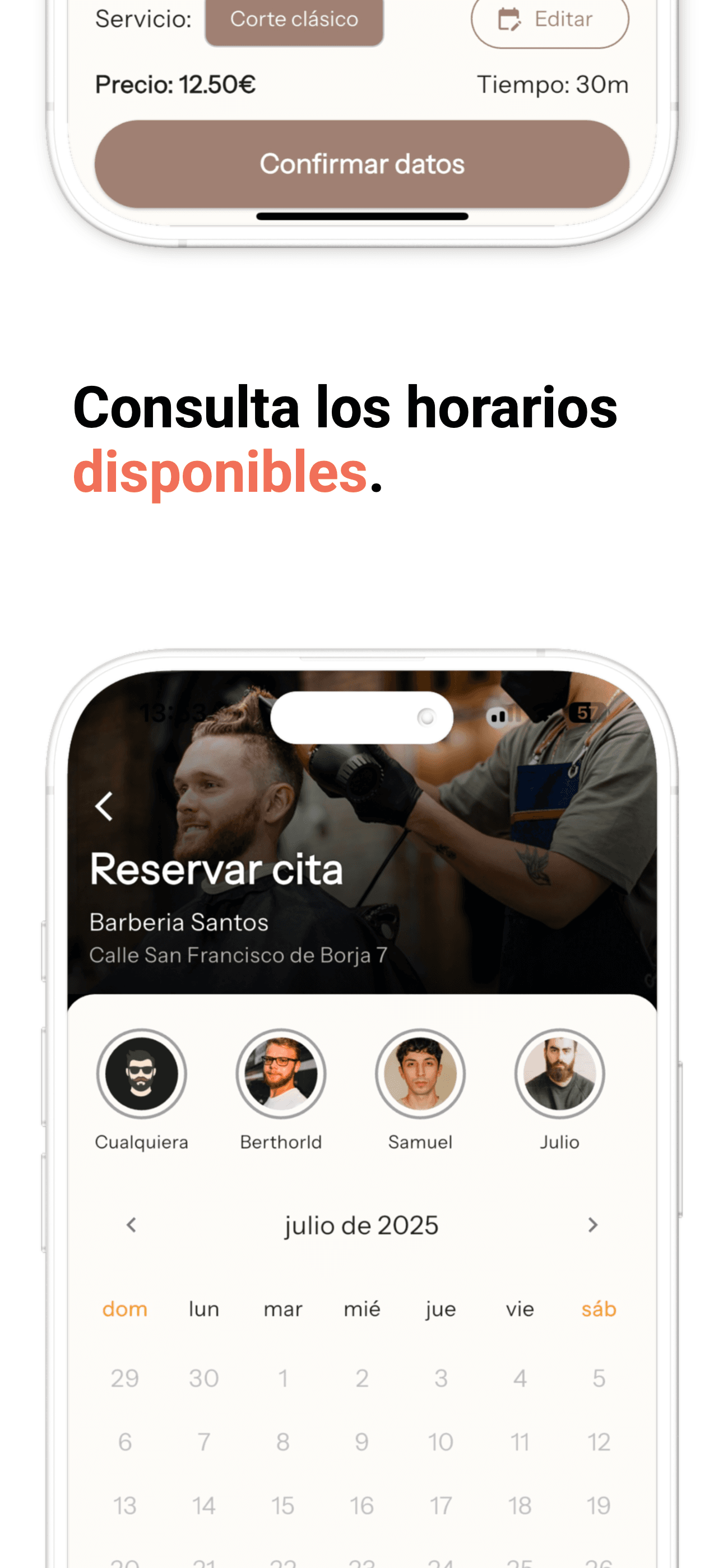App BarberNow - Vista de Cliente